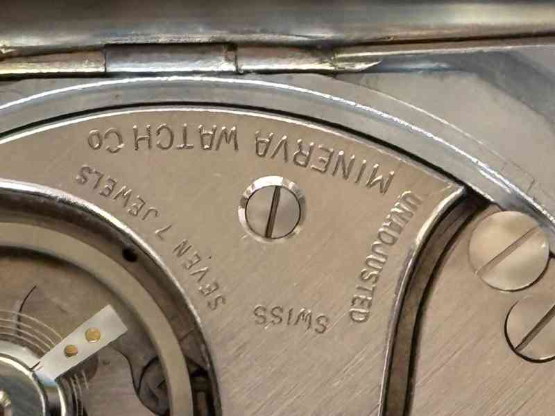 Švýcarské kapesní stopky MINERVA – funkční, krásný stav - foto 2