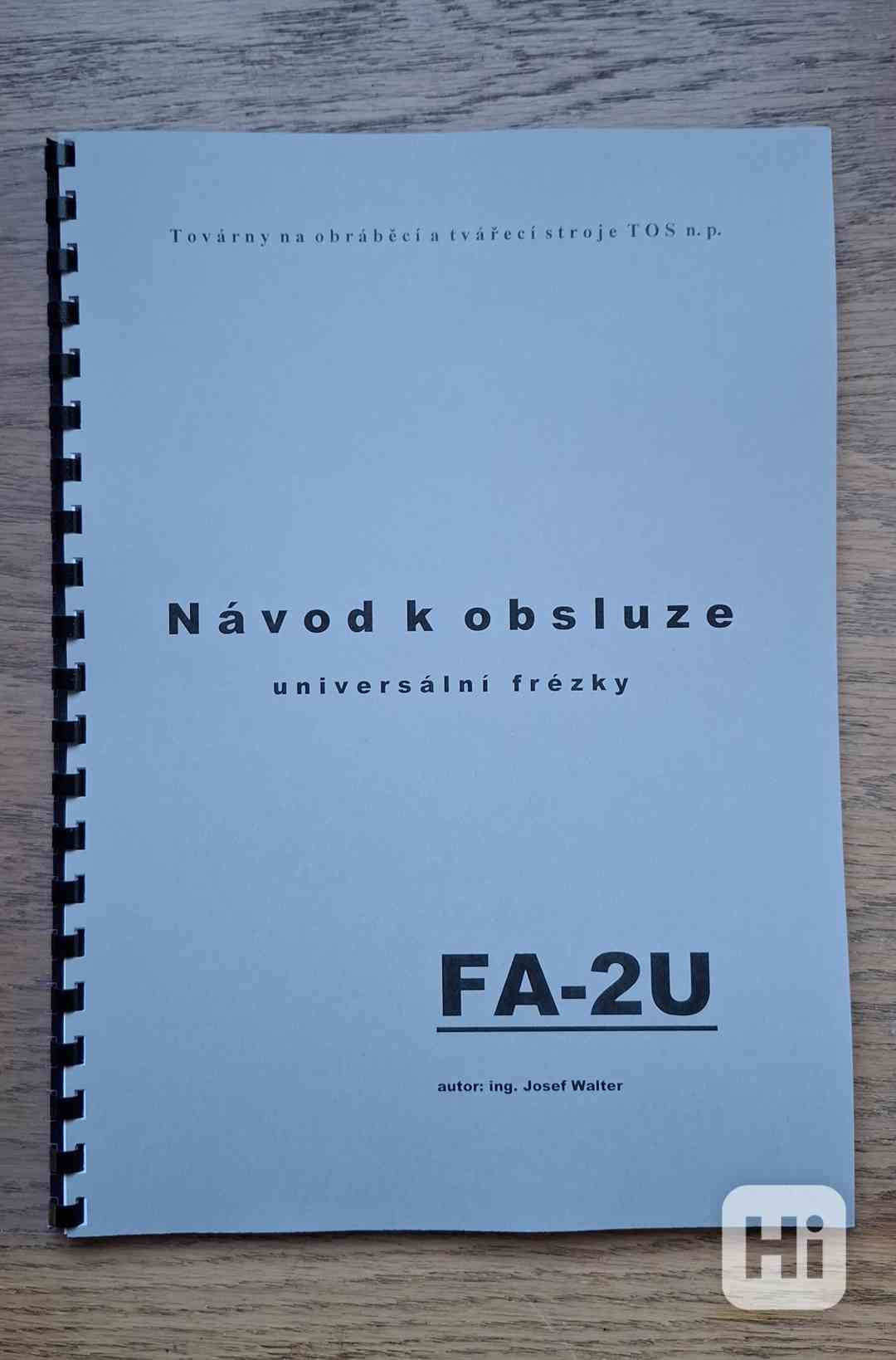 Návod frézky FA-2U - foto 1