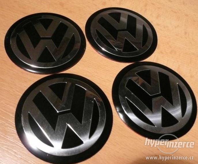 4 ks VW znak nálepky 56 mm ,60 mm a 75 mm středové pokličky - foto 1