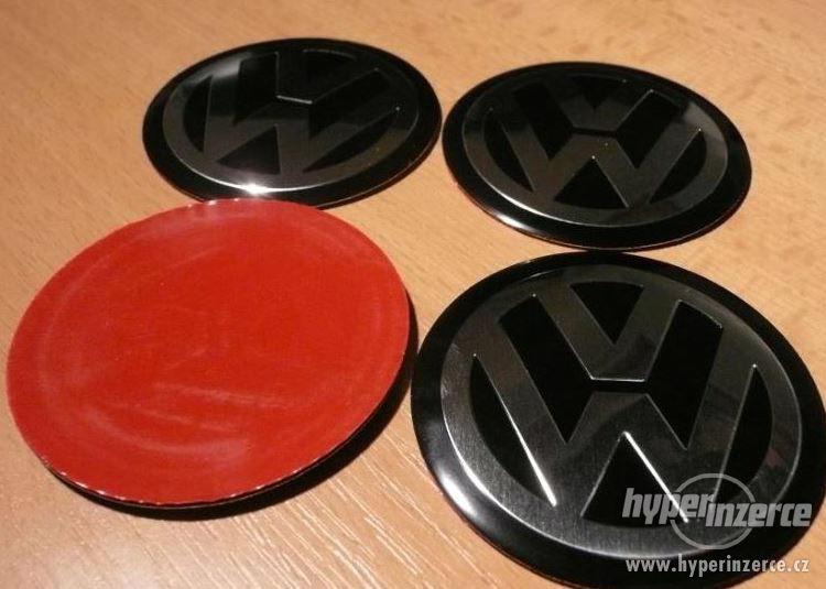 4 ks VW znak nálepky 56 mm ,60 mm a 75 mm středové pokličky - foto 2