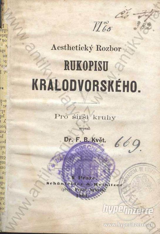 Aesthetický rozbor Rukopisu Kralodvorského 1861 - foto 1