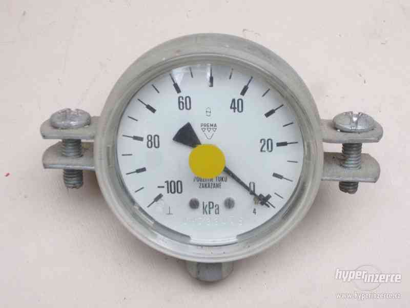 Záporný tlakoměr PREMA 0-100, průměr 6,5 cm. - foto 1
