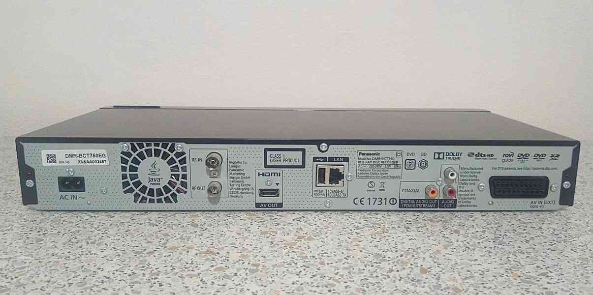 ⚠️⚡️Panasonic DMR-BCT750 3D Blu-ray rekordér / 500GB HDD - foto 6