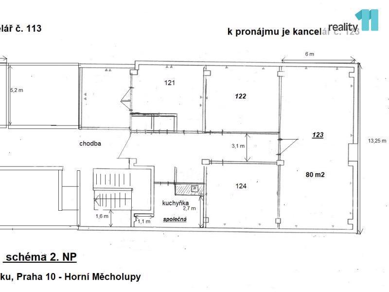 Pronájem dvou propojených kanceláří v adm. budově, P 10 - Horní Měcholupy - foto 3