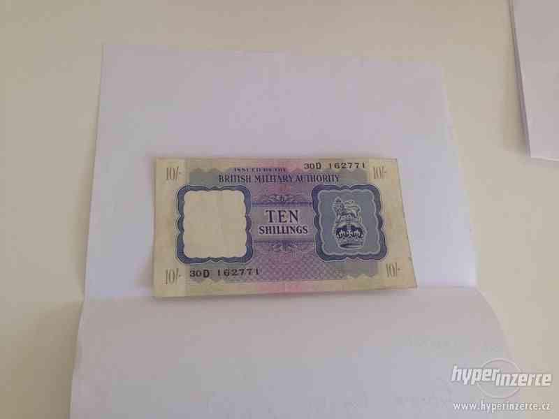 Prodám bankovku British Military Authority, 10 Shilinků - foto 1