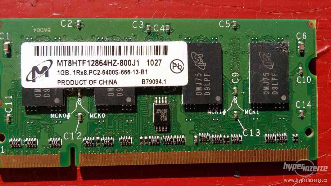 Paměť do notebooku DDR2 1GB - foto 1