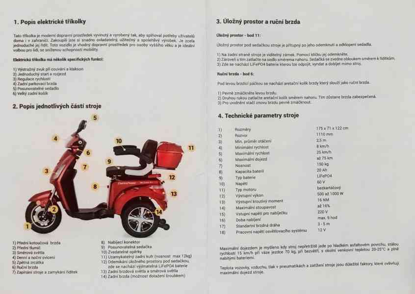 Elektrotříkolka ElektroPower De Luxe 6+ (LiFePO4, 69 km) - foto 2