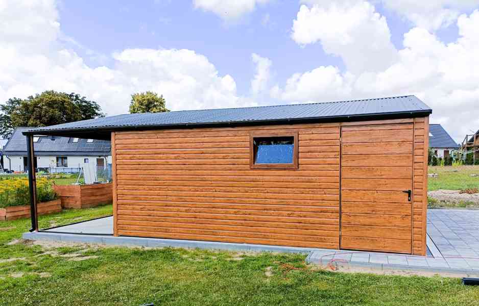 Plechová garáž 6m x 6m, sedlová střecha, 2 x vrata TS121 - foto 7