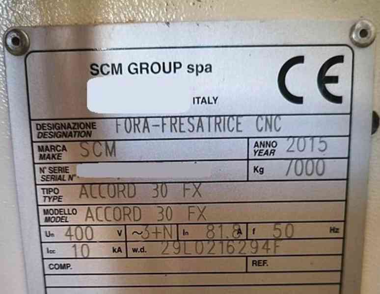 CNC dřevo 5os robust SCM Accord 30FX portál obráběcí - foto 3