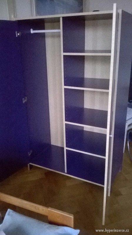 Dětská šatní skříň IKEA modrá - foto 2