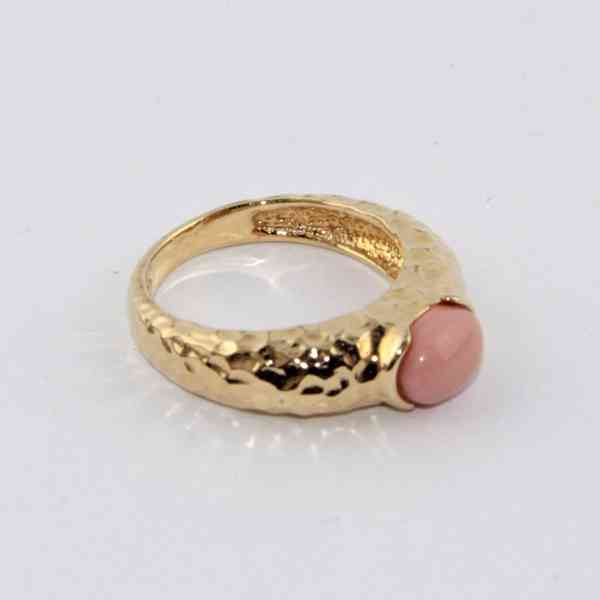 Bijoux Eloise - Zlatý rustikální prsten / prstýnek s ovální  - foto 4