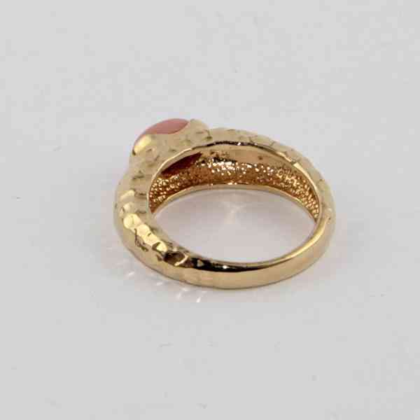 Bijoux Eloise - Zlatý rustikální prsten / prstýnek s ovální  - foto 3