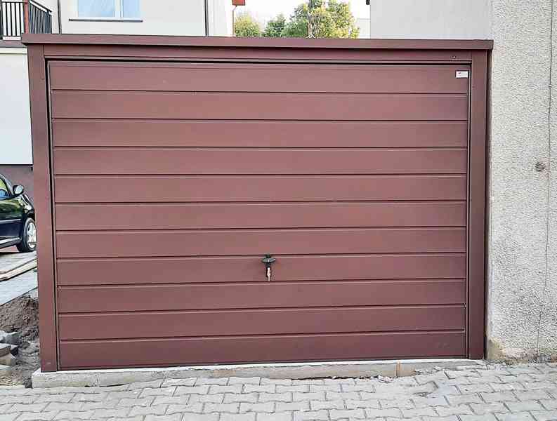 Plechová garáž 3m x 6m spád dozadu - výklopná vrata TS269 - foto 5