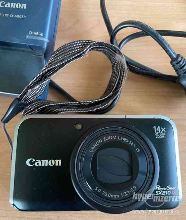 Canon PowerShot SX210 IS černý + pouzdro + SDHC karta - foto 2