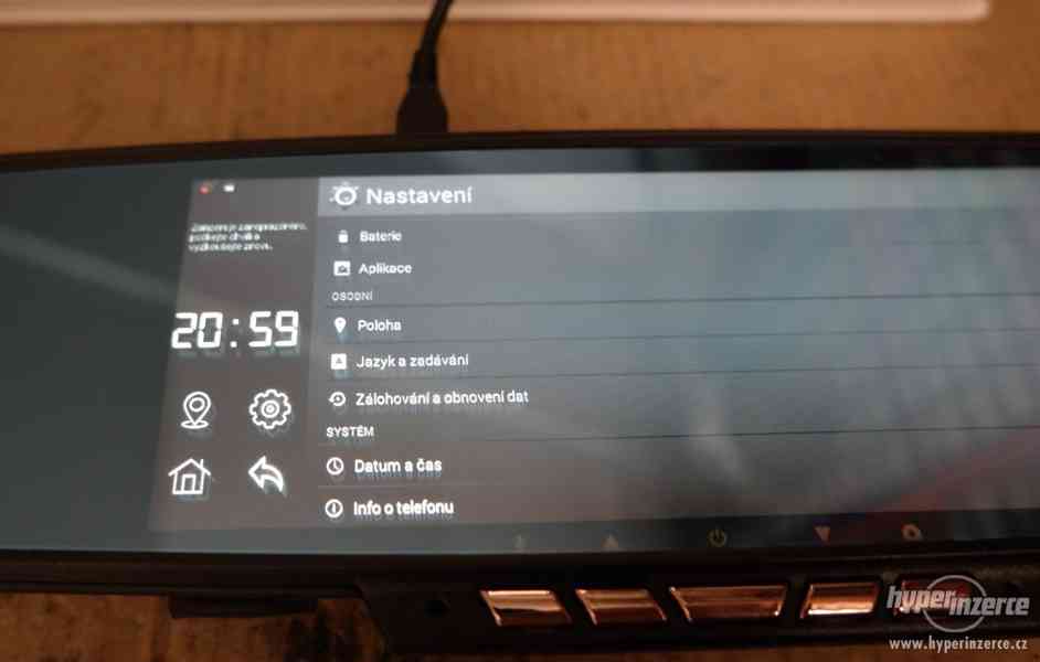 6.86" Android GPS LCD zpětné zrcátko+couv. kamera - foto 8