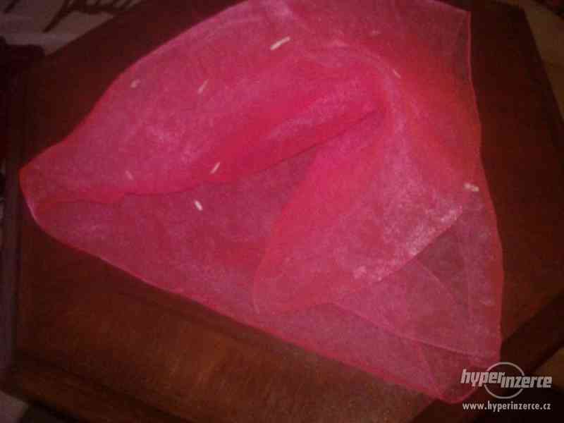 Neonový růžový šátek - foto 4