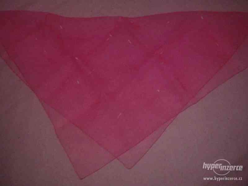 Neonový růžový šátek - foto 5