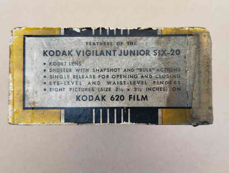 Starý měchový fotoaparát Kodak Vigilant Junior Six-20 + krab - foto 20