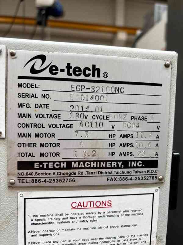 E-tech EGP-32100NC CNC bruska na kulato 2014 - foto 3