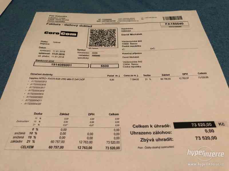 Prodám Mining Rig 8x RX 570 8GB = 243 MH/s - foto 4