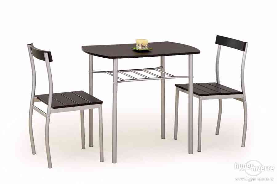 Nová jídelní sestava, stůl+2 židle, doprava zdarma - foto 1