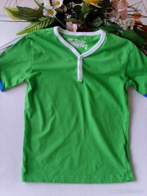 tričko bavlněné  pružné outlet zelenével.134 - foto 2