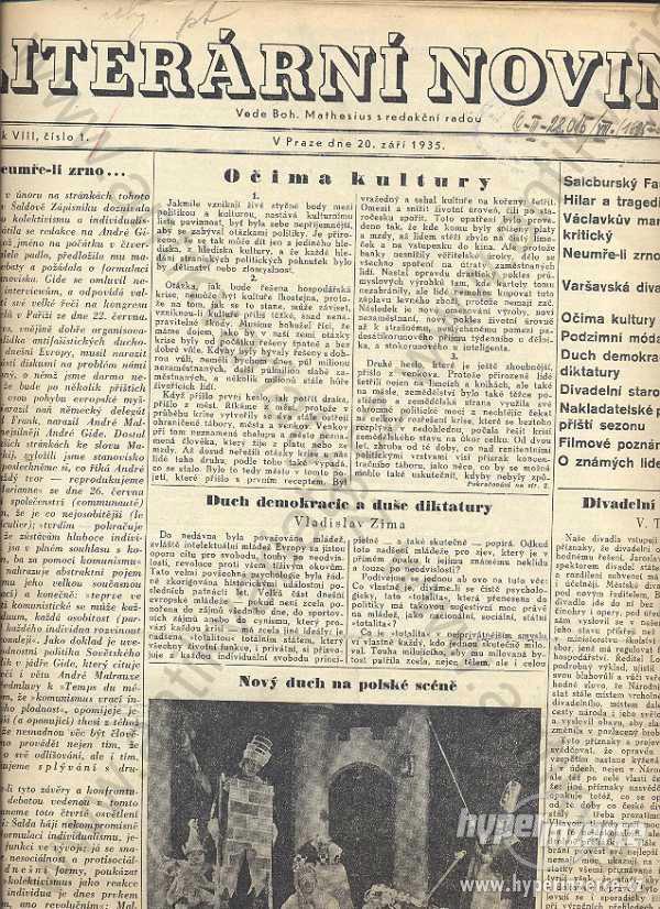 LIterární noviny Ročník VIII. 1935 - foto 1