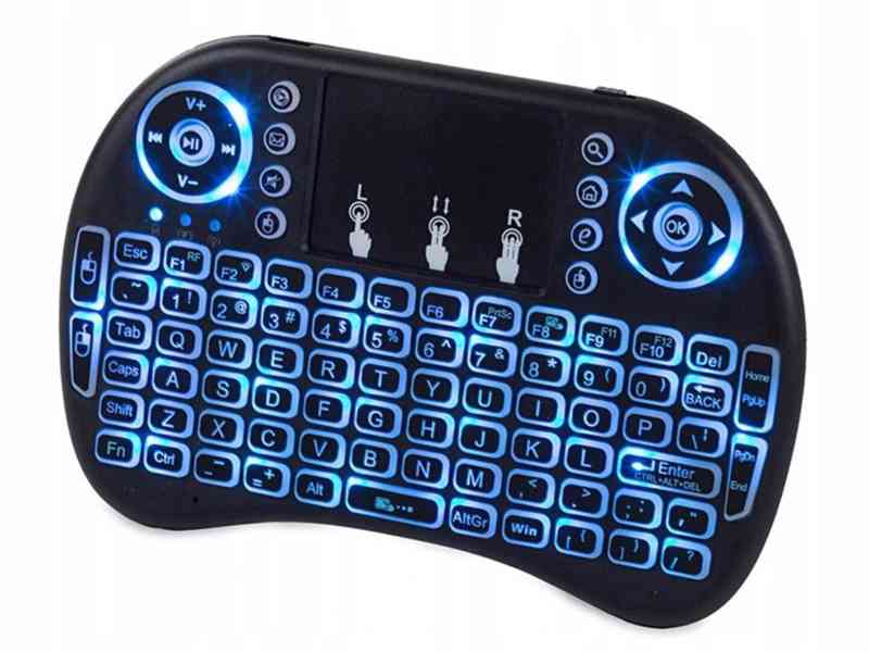 Bluetooth klávesnice k televizy, PC podsvícená, nová - foto 4