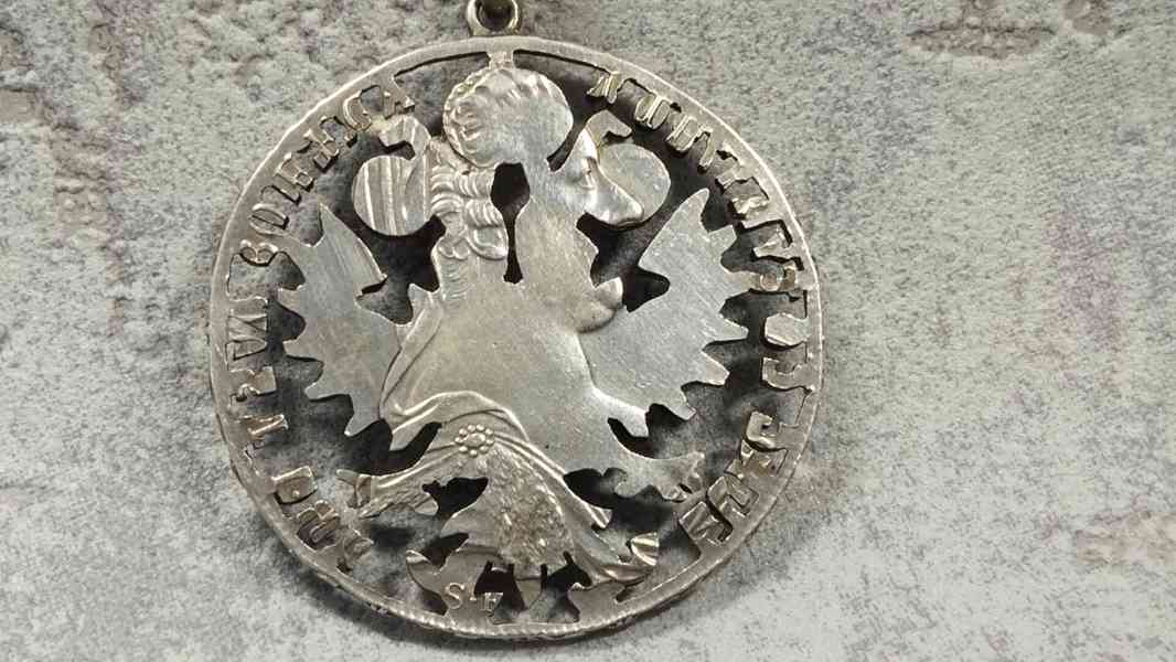 Velká stříbrná mince - ag tolar Marie Terezie(novoražba) - foto 4