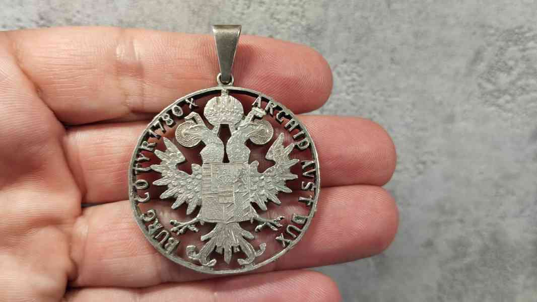 Velká stříbrná mince - ag tolar Marie Terezie(novoražba) - foto 8