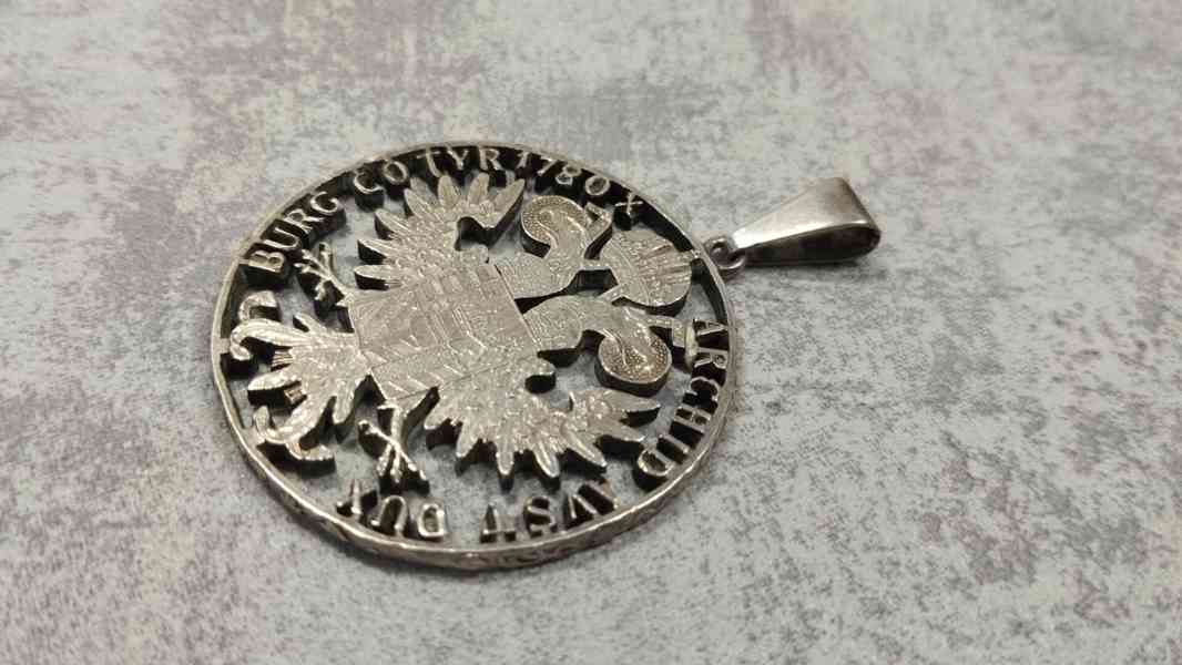 Velká stříbrná mince - ag tolar Marie Terezie(novoražba) - foto 5