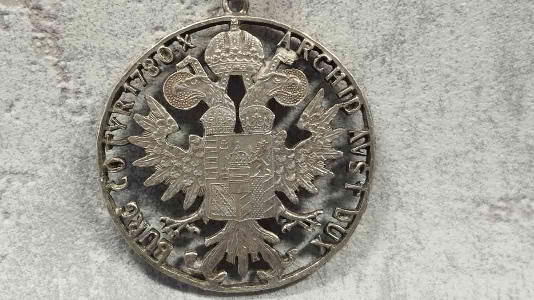 Velká stříbrná mince - ag tolar Marie Terezie(novoražba) - foto 6