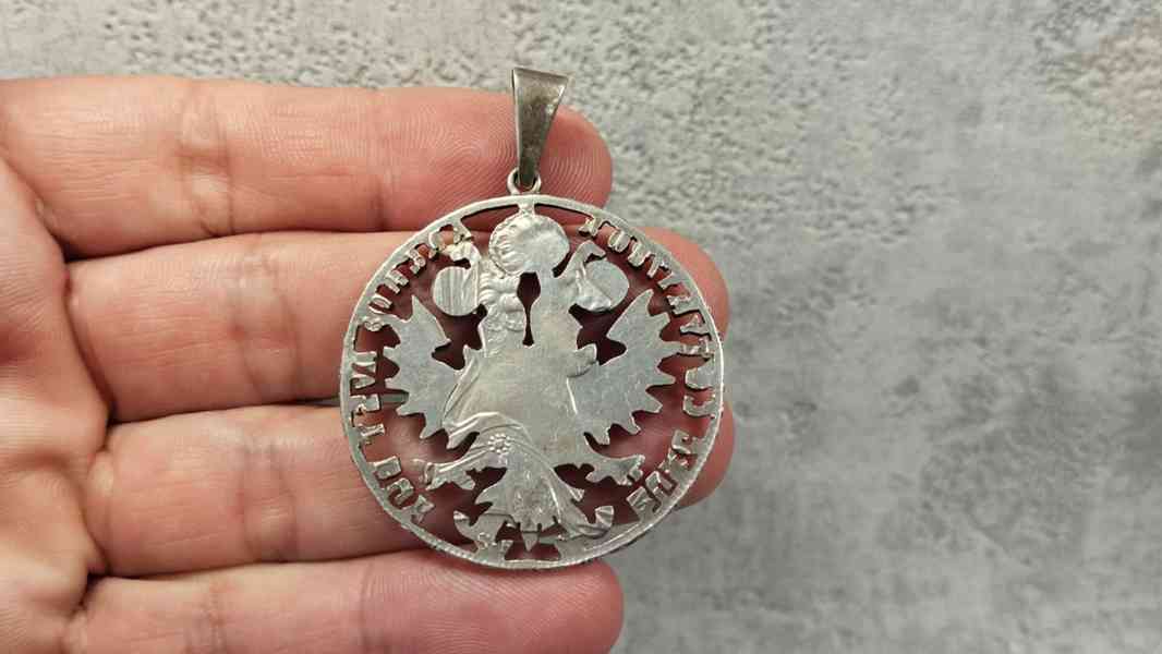 Velká stříbrná mince - ag tolar Marie Terezie(novoražba) - foto 7