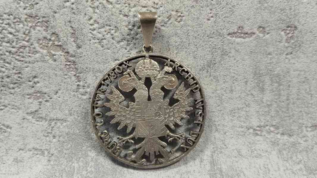 Velká stříbrná mince - ag tolar Marie Terezie(novoražba) - foto 3