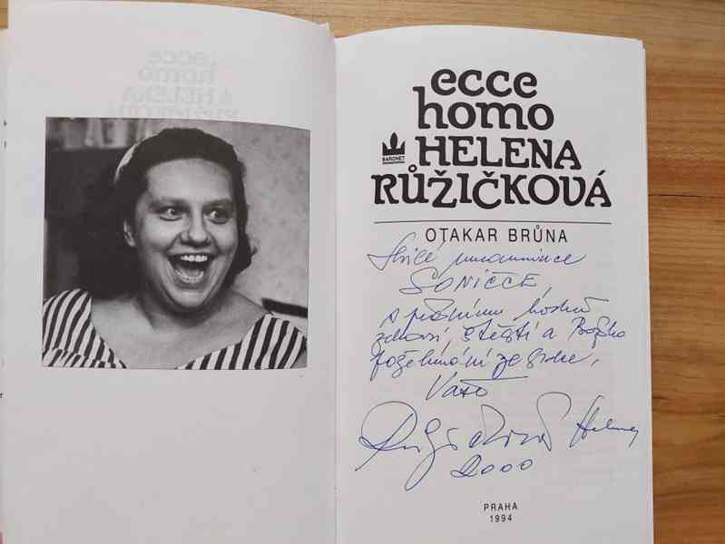 Helena Růžičková - autogram, vlastnoruční podpis + kniha - foto 2