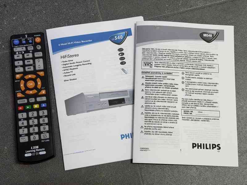Málo používaný videorekordér PHILIPS VR540 - foto 9