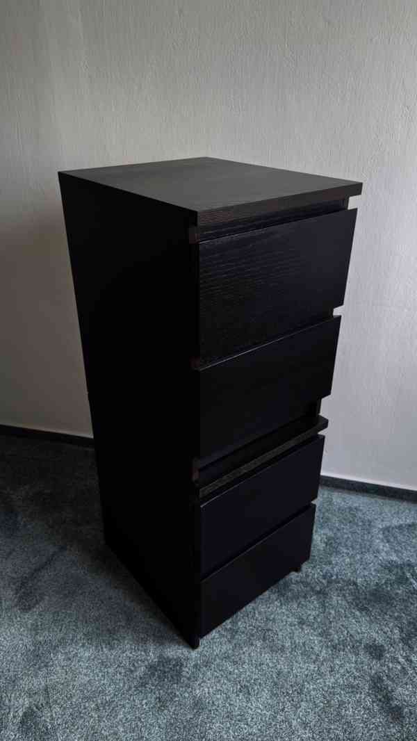 Komoda Ikea MALM s 2 zásuvkami černá, 40x55 cm (1 nebo 2 ks) - foto 2