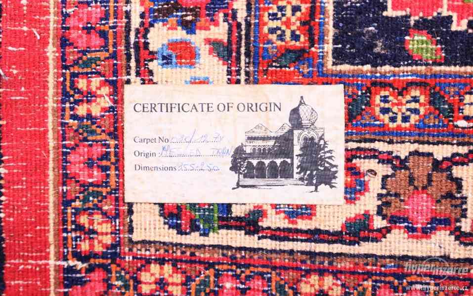 Perský koberec Meshed. Certifikát. 355 x 250 cm. Signovaný - foto 4
