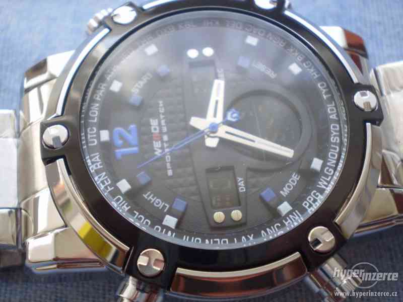 moderní pilotské hodinky WEIDE LED - foto 4