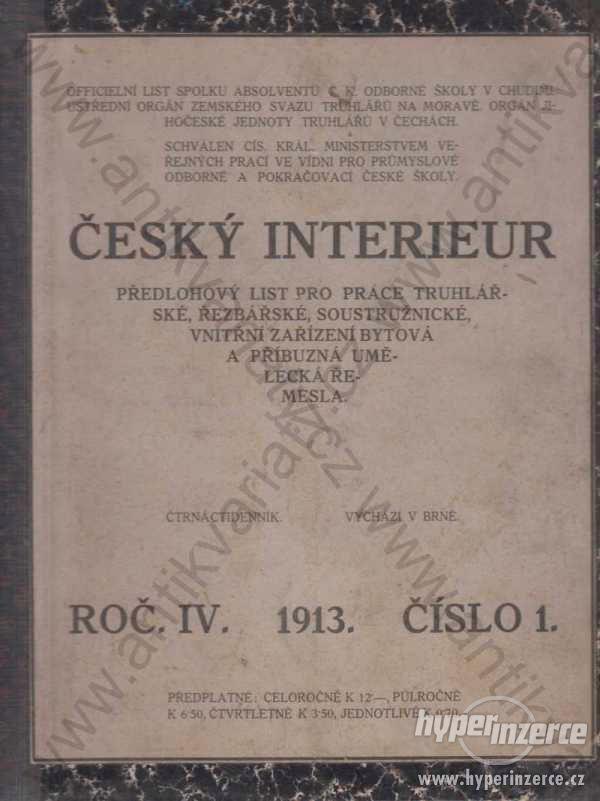 Český interieur Ročník IV., Číslo 1. - 24. 1913 - foto 1