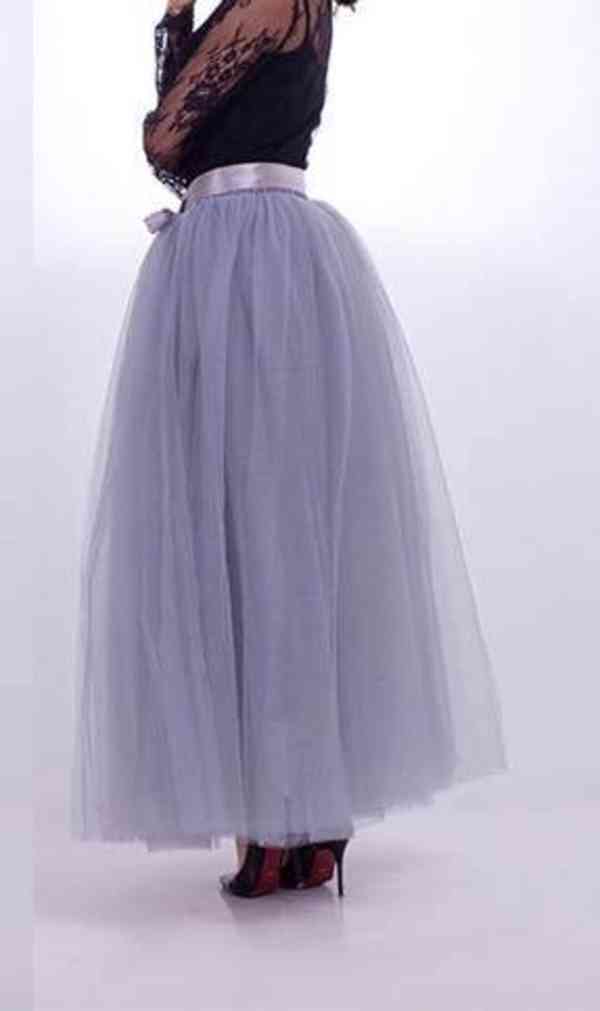Tylová mnohovrstvá dlouhá sukně  - foto 9