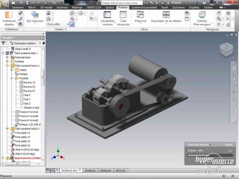 Práce v CAD, Inventor - tvorba výkresů, modelů, dokumentace - foto 1