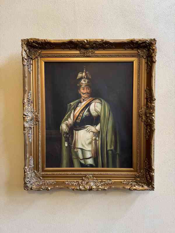 Wilhelm II. - obraz ve zlatém zdobeném rámu  - foto 1