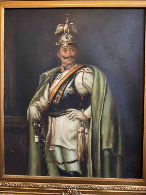Wilhelm II. - obraz ve zlatém zdobeném rámu  - foto 2