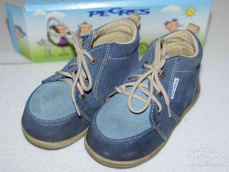 Pegres první boty modré (vel.menší 21) - foto 1