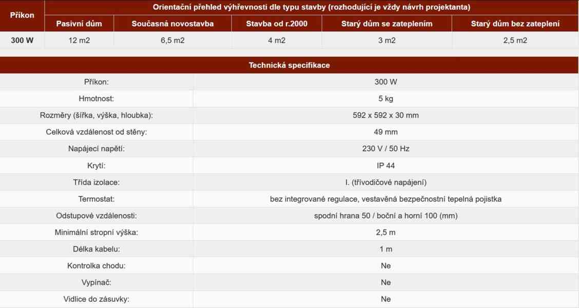 Infrapanel ECOSUN 300 U+ 300W (bílý)  - foto 4