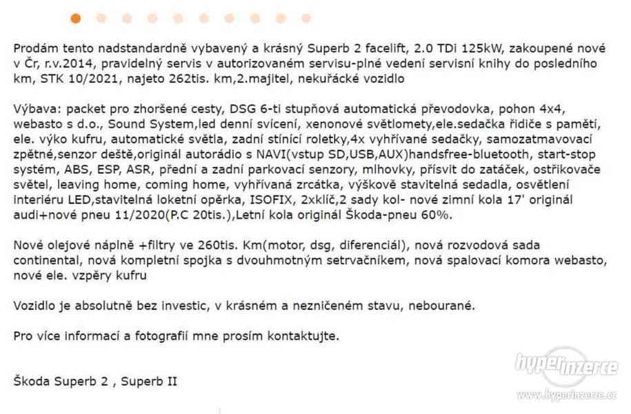 Škoda Superb 2 2014 2.0tdi 125kw 4x4 DSG, Weba - foto 10