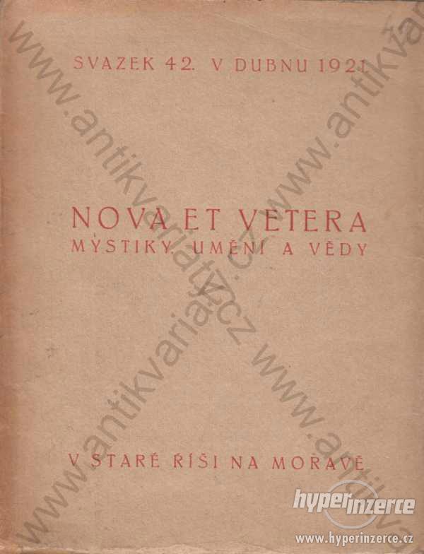 Nova et vetera mystiky, umění a vědy 1921 - foto 1