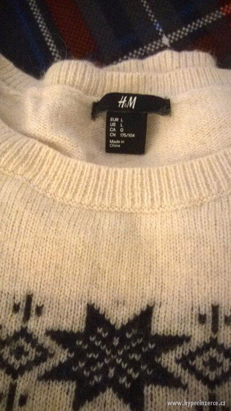 Krásný vánoční svetr zn.H&M, vel.L - foto 2