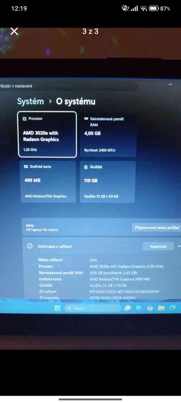 Notebook HP 15s-eq1  - foto 3